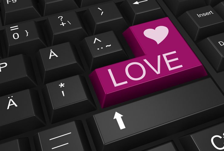 clavier avec une touche love